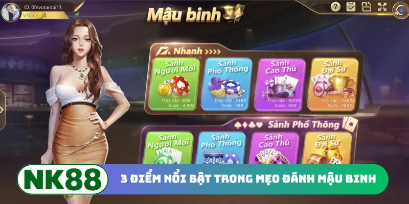 3 điểm nổi bật trong mẹo đánh Mậu Binh