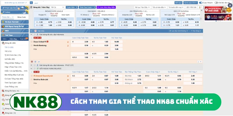 Cách tham gia thể thao NK88 chuẩn xác