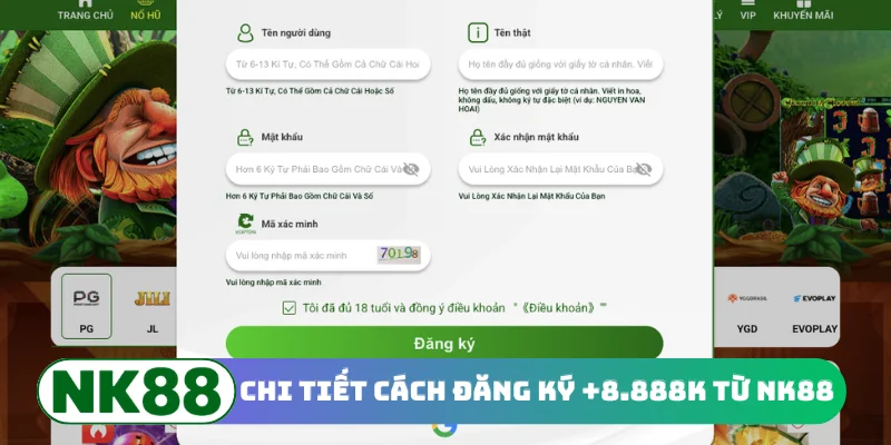 Chi tiết cách đăng ký +8.888K từ NK88