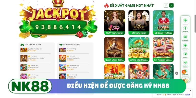 Điều kiện để được đăng ký NK88