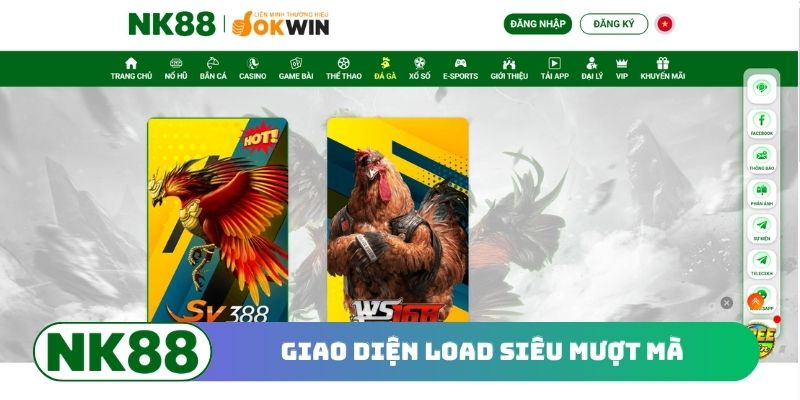 Giao diện thành viên load siêu mượt mà